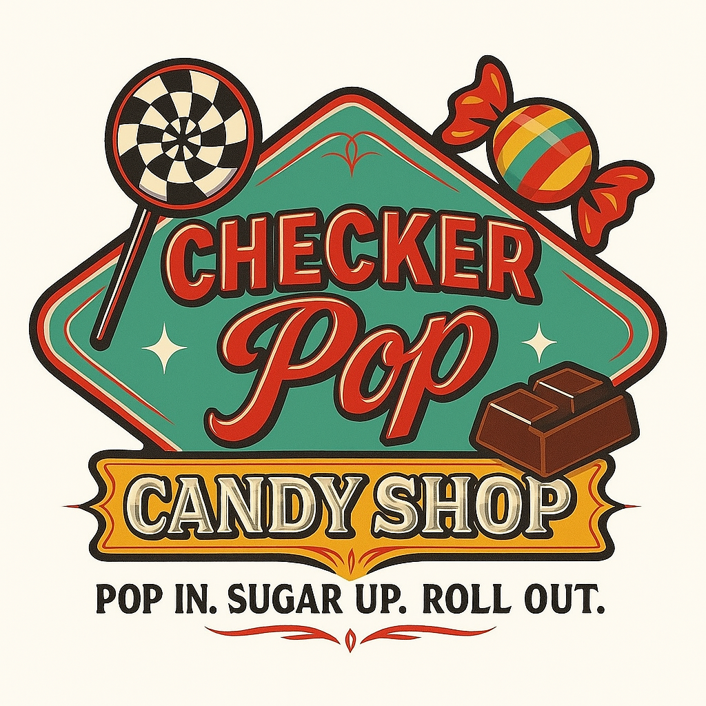 Checker Pop Candy Shop Logo