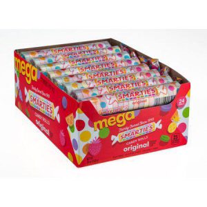 Candy Crate Smarties Candy Rolls, Mega,2.25 Ounce(24 Count)