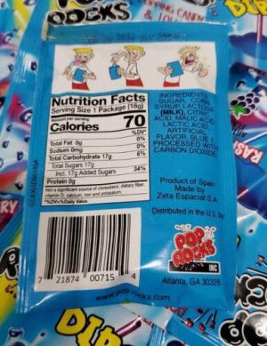 Pop Rocks Dips Blue Raspberry